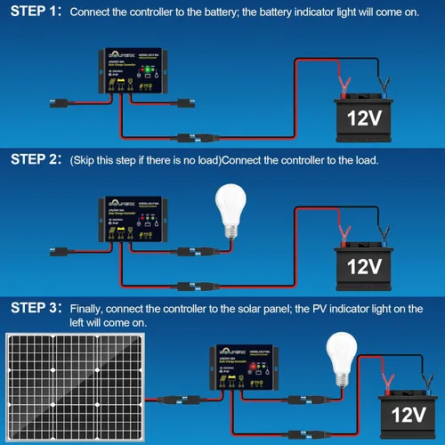 Miniatura 4 de SOLPERK Kit de Panel Solar de 50W/12V, Cargador de Goteo Mantenedor de Batería Solar + Controlador Impermeable + Soporte de Montaje Ajustable