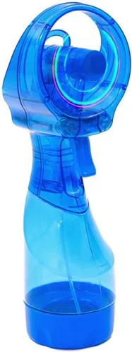 O2COOL Ventilador de nebulización de agua con batería de mano de lujo con luces LED (azul oscuro)