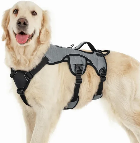 Miniatura 59 de rabbitgoo - Arnés para perro a prueba de fugas, arnés para mascotas acolchado suave de cuerpo completo, chaleco reflectante ajustable sin tirones