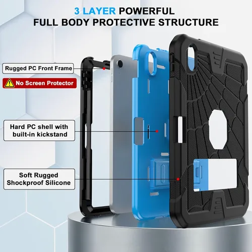 Miniatura 3 de Sibeitu Funda para iPad de 11ª (A16) 2025/10ª generación de 10.9 pulgadas 2022, funda resistente a golpes para iPad 10 con soporte para lápiz y #1