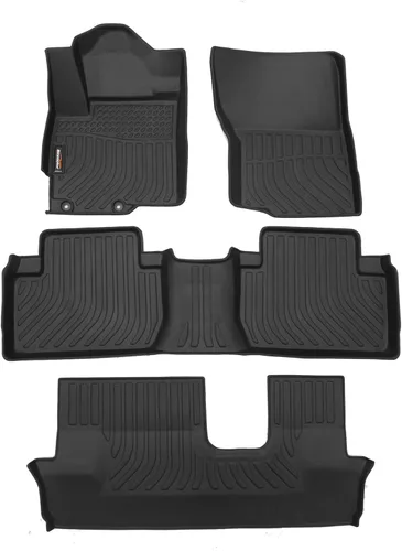 Miniatura 79 de Alfombrillas de TPE para Toyota Highlander 2014-2019 7 y 8 asientos, protección para todo tipo de clima, forros de piso de automóvil resistentes