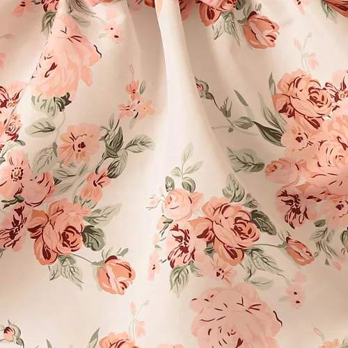 Miniatura 8 de Vestido de niña recién nacida, floral, manga con volantes, casual, vestido de playa, vestido de princesa con falda de princesa, vestidos de verano