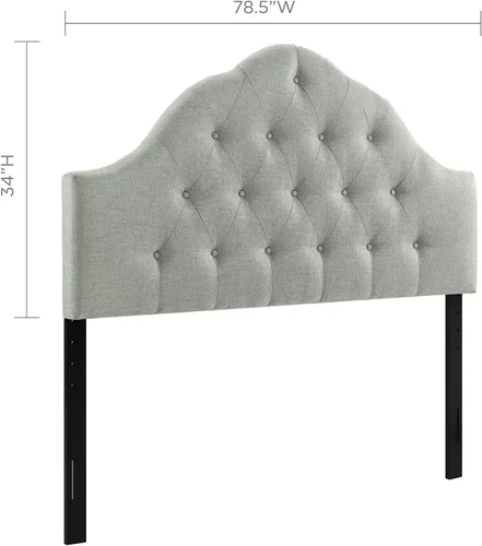 Miniatura 2 de Modway Sovereign Cabecero doble tapizado con botones, Madera Gris