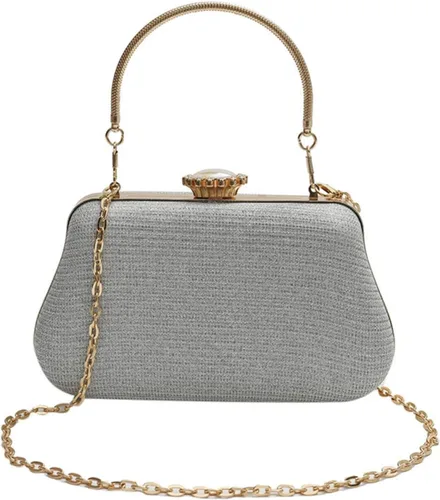 Miniatura 10 de Bolso de mano con diamantes de imitación para mujer Bolso cruzado convertible de noche y fiesta Citas de graduación de boda