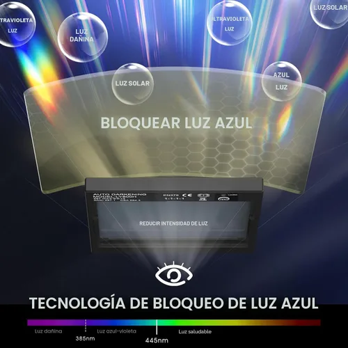 Miniatura 3 de YESWELDER - Máscara de soldar con oscurecimiento automático, funciona con energía solar, color real.