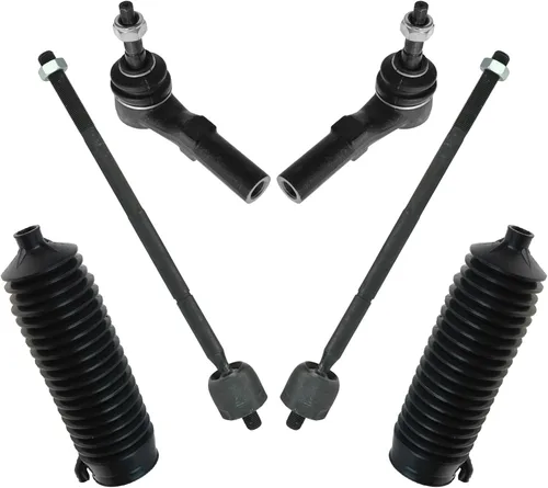 Miniatura 20 de TRQ Kit de dirección interior y exterior para lado del conductor y del pasajero delantero, con cremallera de dirección y fuelle de piñón compatible