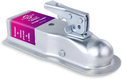 Miniatura 11 de Acoplador de remolque ajustable de 2-5/16 pulgadas con pestillo de gatillo SAE Clase IV 12500 libras para remolque RV, barco, cámper (negro)