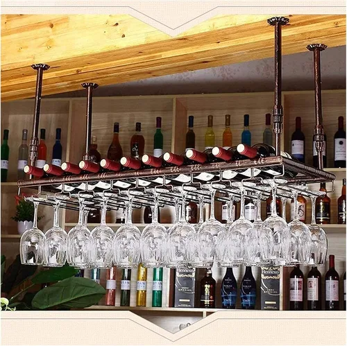 Estante de vino montado en la pared para el hogar, restaurante, bares, estante de vino, retro, industrial, barra de viento, restaurante, estante de