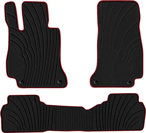 Miniatura 6 de Alfombrillas de Coche a Medida para Mercedes Benz - Clase C Sedán Solo 2015-2021 C180 C200 C250 C300 C350(e) C400 C43 AMG C450 C63 W205 Goma Negra