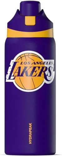 Miniatura 15 de Hydrapeak Botella de agua aislada con licencia oficial de la NBA Phoenix Suns Oasis de 32 onzas con tapa de botón y asa integrada, botella deportiva