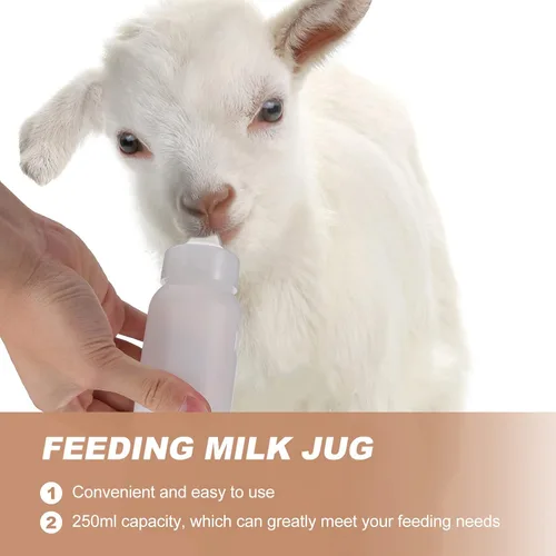 Miniatura 5 de 6 unids de cordero biberones de alimentación animal cordero cabra leche ternero leche alimentador para ovejas s blanco 8.5 fl oz