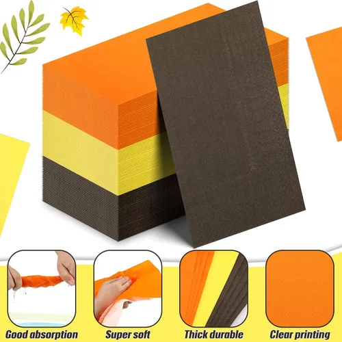 Miniatura 2 de Qilery 120 servilletas de papel desechables de Acción de Gracias, 3 capas, toalla de mano, decoración para baño, cena, cocina, suministros de fiesta
