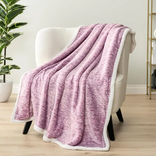 Miniatura 17 de PAVILIA Premium Manta de vellón sherpa a cuadros súper suave, acogedora, afelpada, microfibra ligera, reversible para sofá y cama, para todas