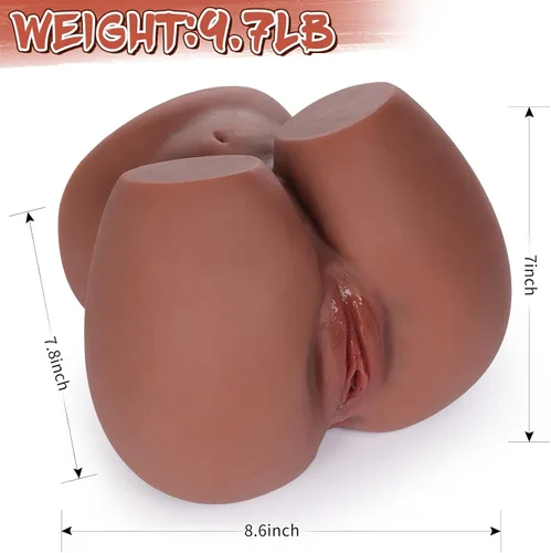 Miniatura 6 de Muñeca sexual de 10 libras, masturbador masculino, muñeca sexual para hombres, glúteos con vagina y anal, torso femenino realista con 2 agujeros