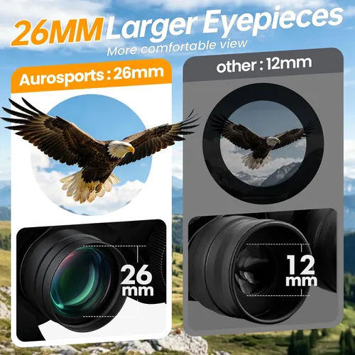 Miniatura 3 de Aurosports Binoculares de astronomía de 20 x 70 para adultos, lente objetivo grande de alta potencia de 2.756 in con rendimiento mejorado de poca
