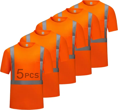 Miniatura 13 de Hi Vis - Camisetas de seguridad para hombre, reflectantes, de alta visibilidad, manga corta y larga, con bolsillo, paquete de 3 y 5