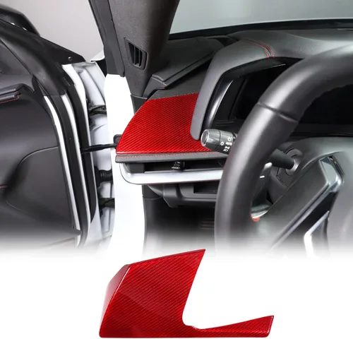 Miniatura 7 de Cubierta de panel lateral de consola central de fibra de carbono real compatible con Chevrolet Corvette C8 2020-2025, accesorios para panel lateral