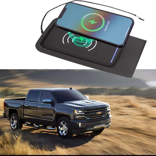 Miniatura 9 de Xipoo Cargador inalámbrico compatible con Chevy Silverado 2015-2018 de 15 W de carga rápida, almohadilla de cargador inalámbrico de consola