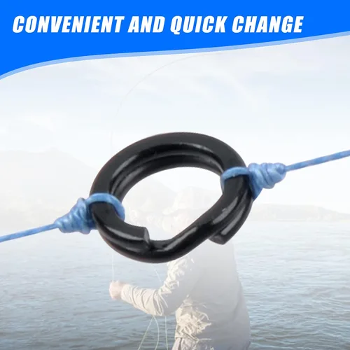 Miniatura 4 de Anillo dividido de acero inoxidable para señuelos de pesca, 200 piezas, anillo dividido para agua salada, aparejos de pesca, conectores de línea