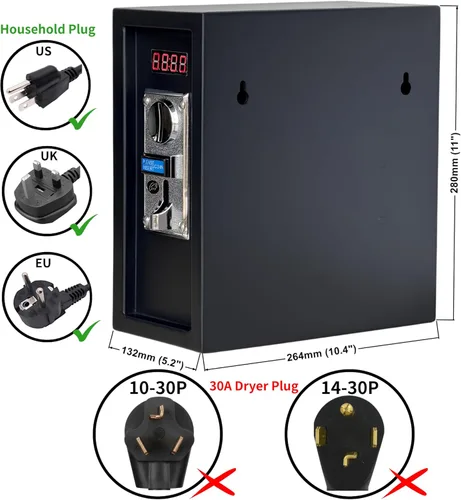 Miniatura 2 de Sintron ST-002 110V Caja de alimentación de control de temporizador de monedas para máquina expendedora de dispositivos electrónicos, máquinas