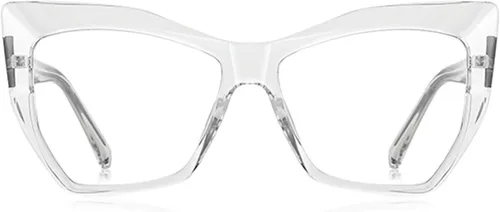 Miniatura 2 de Lentes de lectura para mujer, elegantes estilo Oprah, con bloqueo de luz azul y bisagra de resorte (transparente, 1.25, multiplicador_x)