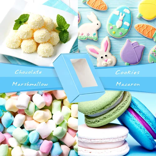 Miniatura 4 de Zonon 30 Piezas Cajas de Jabón para Embalaje Casero, Mini Cajas de Kraft para Dulces con Ventana para Panadería Dulces Fabricación de Jabón Embalaje