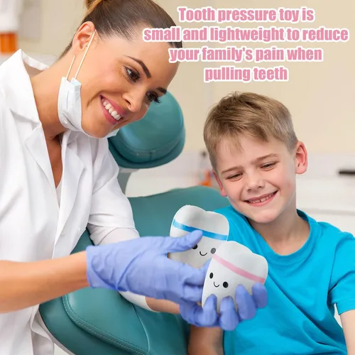 Miniatura 5 de Hungdao 2 piezas de dientes gigantes de elevación lenta de dientes falsos para aliviar la ansiedad, juguetes dentales, asistente dental, regalos