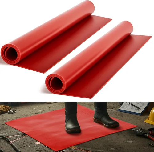 Miniatura 7 de 1 alfombrilla de goma aislada de 20 x 20 pulgadas, manta de aislamiento de alto voltaje de 1000 V, alfombrilla de goma de seguridad eléctrica