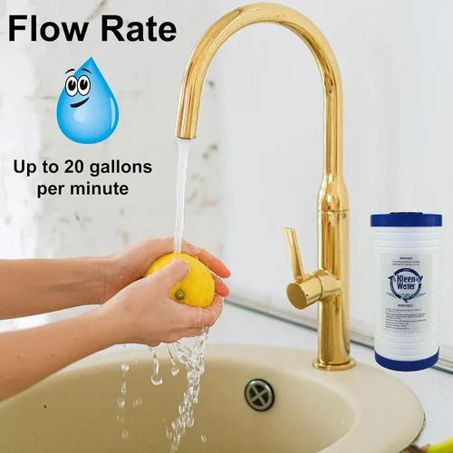 Miniatura 5 de KleenWater KW810EC Cartucho de repuesto para filtro de agua de sedimentos para toda la casa, 5 micras, 4.5 x 9.875 pulgadas (1 paquete)