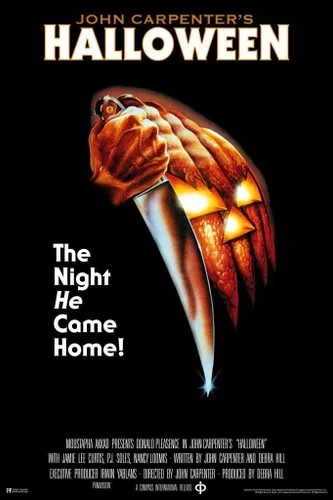 Póster laminado de película de Halloween John Carpenter, decoraciones retro, de terror, cuchillo de Michael Myers, póster gótico de borrado en seco,