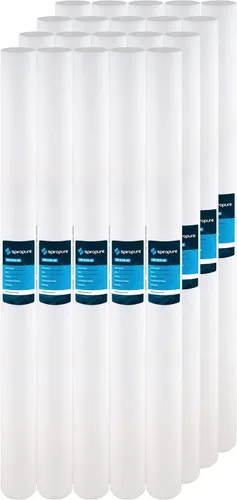 Miniatura 34 de SpiroPure SP-P10-20 20x2.5 Cartucho de filtro de agua de sedimento de polipropileno fundido fundido de 10 micrones SDC-25-2010 (caja de 20)