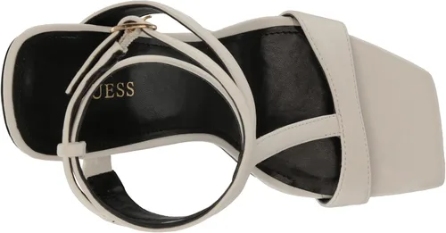 Miniatura 5 de Guess Sandalia de tacón Bacio3 para mujer, patente blanca, talla 9
