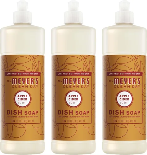 Miniatura 29 de Mrs. Meyer's - Detergente líquido para platos, aroma a pinos de Iowa, fórmula biodegradable, edición limitada, paquete de 3 unidades, 16 fl oz
