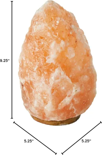 Miniatura 7 de Himalayan Glow HS-1003 Lámpara de sal de cristal tallada a mano del Himalaya con base de madera, 6-7 libras, rosa