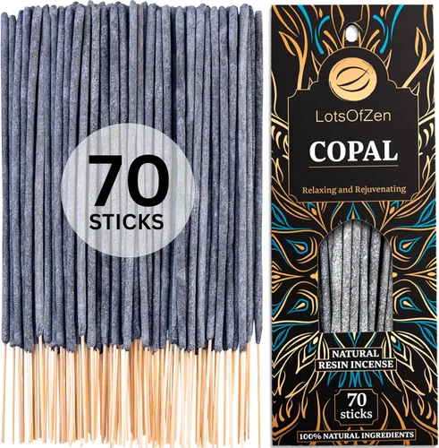 Miniatura 14 de LOTS OF ZEN Varillas de incienso de incienso y mirra (paquete de 70) – Kit de manchas de resina natural de larga duración para limpieza espiritual