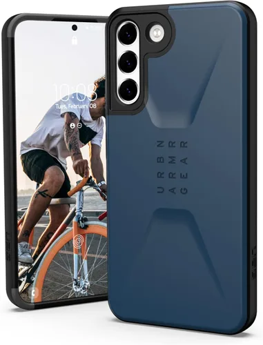 URBAN ARMOR GEAR UAG - Funda para Samsung Galaxy S22 Plus, funda protectora civil ultrafina y absorbente de golpes, color azul mallardo, [pantalla