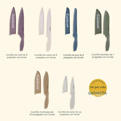 Miniatura 4 de Cuisinart Advantage - Juego de cuchillos de cocina de 12 piezas, cuchillos de acero inoxidable con revestimiento antiadherente de calidad Forest