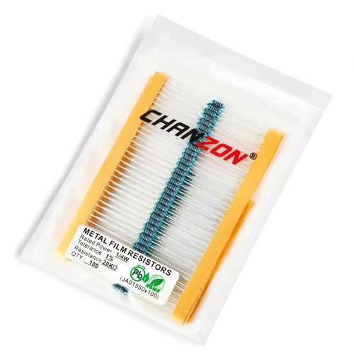 Miniatura 88 de Chanzon 100pcs 1/4W (0.25W) 62 Ohmios Resistencia fija de película metálica Ohmios 0.01 ±1% Tolerancia 62R MF Resistencias de orificio pasante