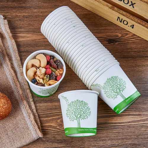 Miniatura 6 de ECOLipak 500 unidades de tazas de papel compostables, tazas de papel de 4 oz para espresso y café con revestimiento de PLA, tazas de papel Paquete