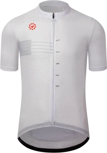 GCRFL Maillot de ciclismo para hombre con 3+1 bolsillos con cremallera manga corta ciclismo ciclismo camiseta de ciclismo transpirable tela de malla
