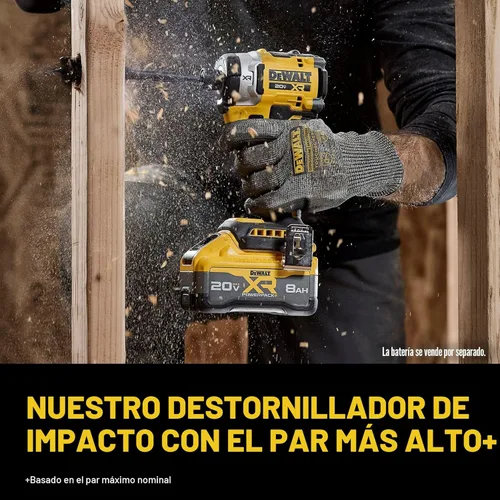 Miniatura 5 de DEWALT Destornillador de impacto inalámbrico 20V MAX XR de 1/4 pulgadas, solo herramienta desnuda (DCF860B)