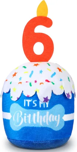 Miniatura 44 de Dansydaisy Accesorios de juguete de pastel de cumpleaños para perros, regalos para niñas y niños, juguete de peluche chirriante para decoración