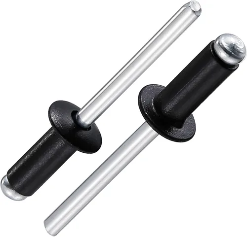 Miniatura 11 de Wensilon (80 piezas) Juego de remaches ciegos profesionales negros de aluminio, juego de agarre de aluminio y mandril de acero