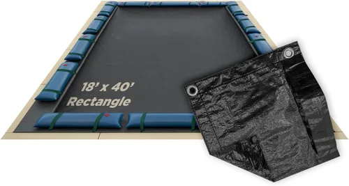 Miniatura 73 de Buffalo Blizzard Supreme Plus - Cubierta rectangular para piscina de invierno de 12 pies x 20 pies, color tostado/plateado, resistente para piscinas