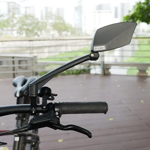 Miniatura 9 de BriskMore Espejo de bicicleta para manillar - Cristal HD transparente, espejo ajustable y plegable de 360° para una conducción segura, gran angular
