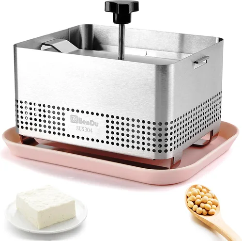 Prensa de tofu de acero inoxidable, Paneer Maker con diseño mejorado de prensa profunda, mejora el sabor y la textura del tofu, para tofu casero,
