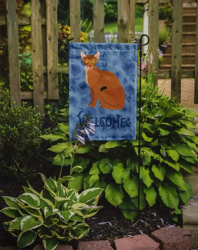 Miniatura 2 de Caroline's Treasures CK5005GF Bandera de bienvenida de gato abisinio para buzón, bandera decorativa para patio exterior, obras de arte de patio