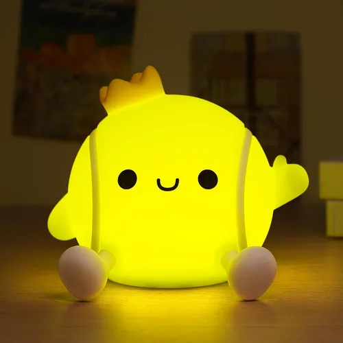 Attivilife Luz Nocturna de Tenis, Regalos de Pelota de Tenis para Niños, Lámpara LED Táctil Regulable Recargable para Decoración de Guardería y Mesa