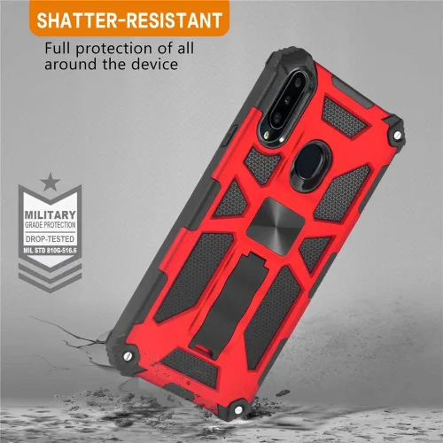 Miniatura 5 de Asuwish Funda compatible con Huawei Y9 Prime 2019/Honor 9X/P Smart Z y protector de pantalla de vidrio templado, accesorios de celda, soporte de Rojo