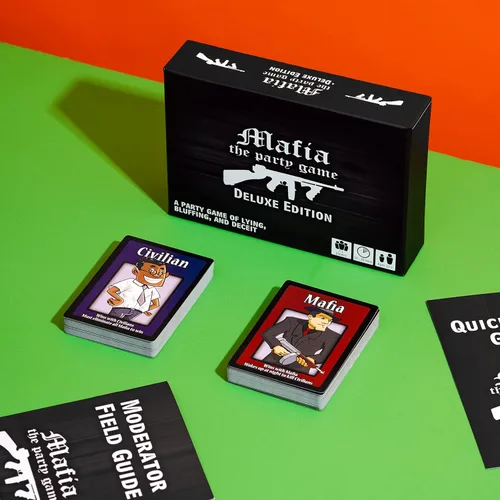 Miniatura 5 de Apostrophe Games Mafia El Juego de Fiesta Edición Deluxe – Un Juego de Mentiras, Engaños y Traición – Juego de Cartas, para Adultos y Adolescentes
